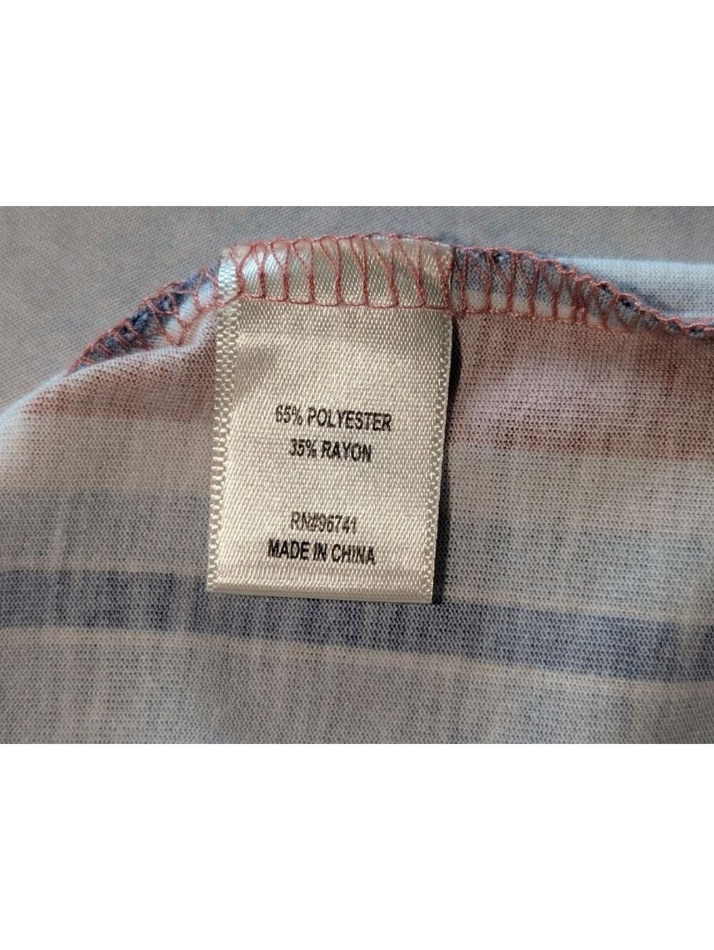 True Self Tie Hem Red White Blue Button Down Shirt - Picture 7 of 8